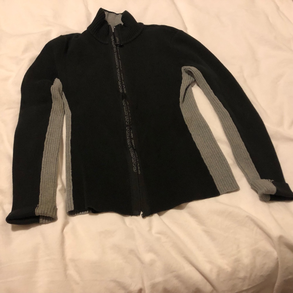 Calvin Klein Knit Zipper Sweater Size Medium
